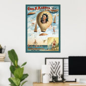 自転車パラシュート法～ヴィンテージ演奏ポスター ポスター (ホームオフィス)