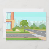 自転車パレード誕生祝い招待状 招待状 (裏面)