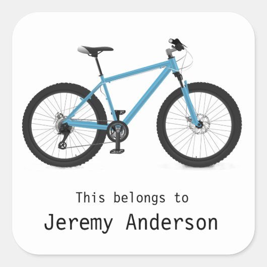 自転車パーソナライズされたシール スクエアシール (正面)