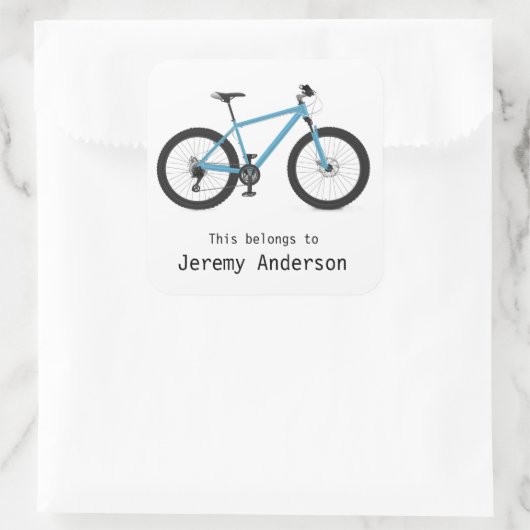 自転車パーソナライズされたシール スクエアシール (バッグ)