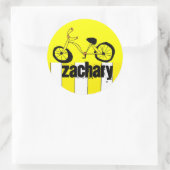 自転車パーソナライズされたシール ラウンドシール (バッグ)