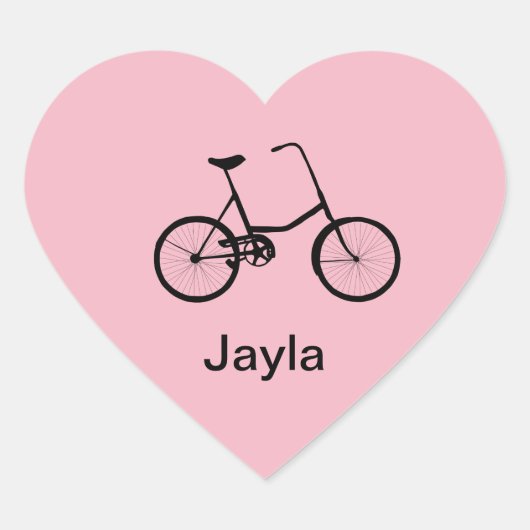 自転車パーソナライズされたハートシール ハートシール (正面)