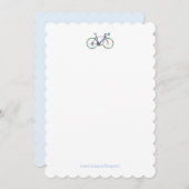 自転車パーソナライズされた ノートカード (正面/裏面)
