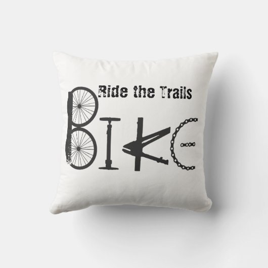 自転車パーツから作られたトレイルBIKEに乗る クッション (裏面)