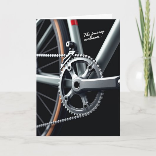 自転車パーツの誕生日カード カード (正面)