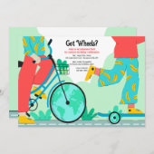 自転車パーティ 招待状 (正面/裏面)