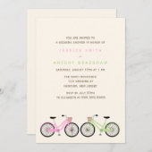 自転車ヒス&ヘアーズブライダルシャワー 招待状 (正面/裏面)