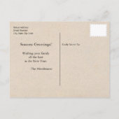 自転車ビクトリアンレースウォーターカラーホリデーポストカード ポストカード (裏面)