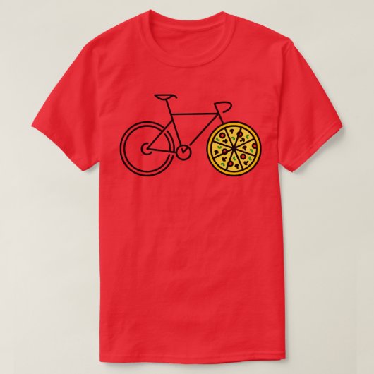自転車ピザ Tシャツ (デザイン正面)