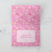 自転車ピンク誕生日の花かわいらしかご カード (内部)