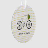 自転車ファミリー懇親会年花ロケーションおもしろい オーナメント (正面)