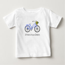 自転車フラワーズバケーションナンタケットサミナリーおもしろい ベビーTシャツ