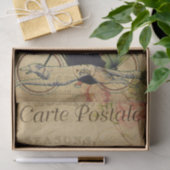 自転車フランスのと犬のデコパージュのエフェメラ 薄葉紙 (ギフト)