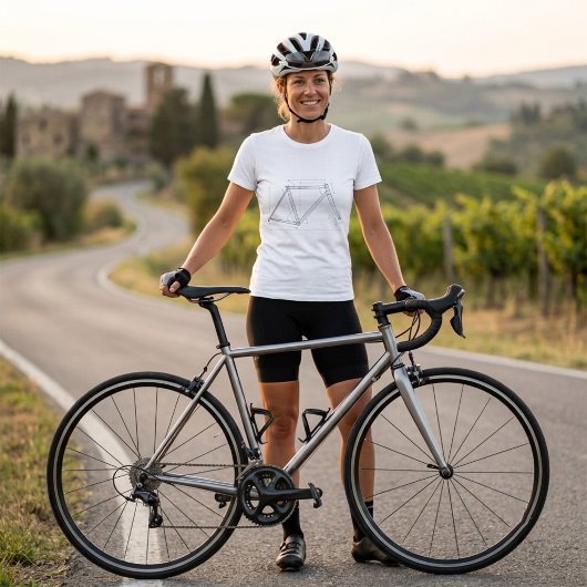 自転車フレームジオメトリーダイアグラム  Tシャツ
