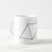 自転車フレームジオメトリ図 コーヒーマグカップ (正面左)