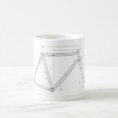 自転車フレームジオメトリ図 コーヒーマグカップ (中央)
