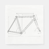 自転車フレームジオメトリ図 スタンダードランチョンナプキン (正面)