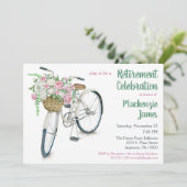 自転車フローラ退職招待状レディース 招待状 (スタンド正面)
