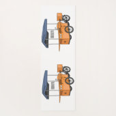 自転車フードカートの漫画イラスト ヨガマット (裏面)