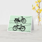 自転車ブラック1 カード (黄色い花)