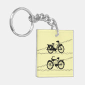 自転車ブラック1 キーホルダー (正面左)