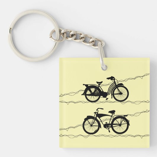 自転車ブラック1 キーホルダー (正面)