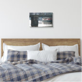 自転車ブリッジウィンターシーンアムステルダムキャンバスプリント キャンバスプリント (インサイチュ (寝室))