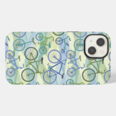 自転車ブルーグリーンiPhoneケース iPhoneケース (裏面横)