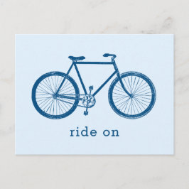 自転車ブルーバイク ポストカード