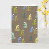 自転車ベアーノートカード カード (黄色い花)