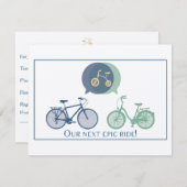 自転車ベビーシャワーの招待状 招待状 (正面/裏面)