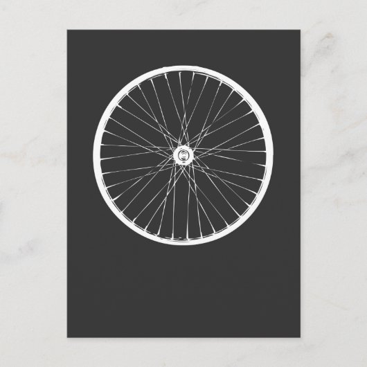 自転車ホイールサイクリングタイヤマウンテンバイクサイクル ポストカード (正面)
