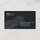 自転車ホイールプリントブラックシンプルブラックパターン 名刺 (裏面)