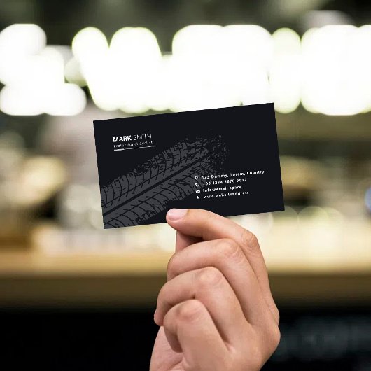 自転車ホイールプリントブラックシンプルブラックパターン 名刺