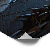 自転車ホラーの可愛い少女ファンタジー ポスター (角)