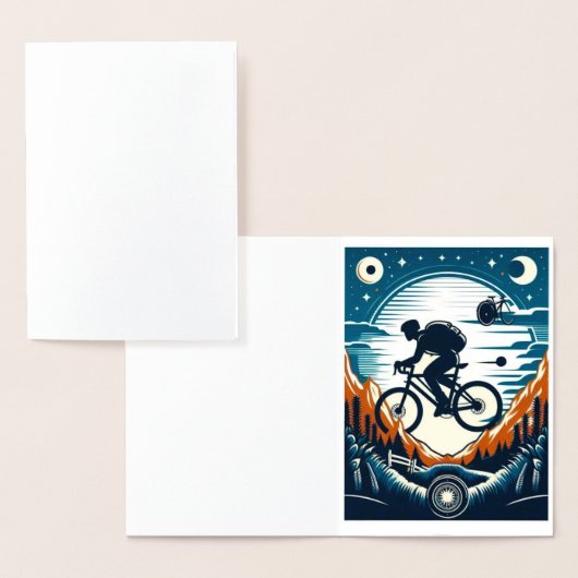 自転車ポスターの葉書 箔カード (ディスプレー)