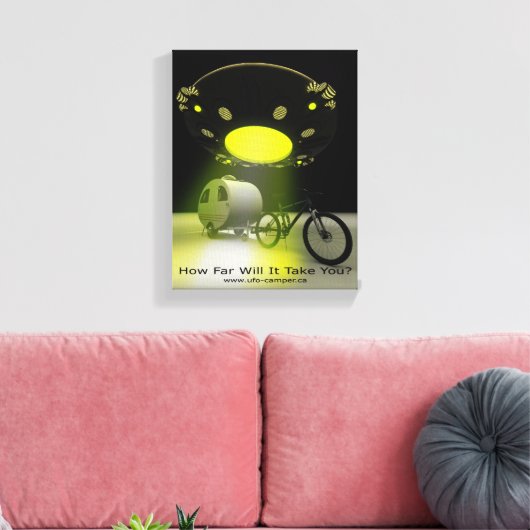 自転車ミニキャンパーマークIIデザインUFOプロモーション2 キャンバスプリント (インサイチュ (リビング))
