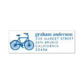 自転車モダン名前をカスタムする&フォーマル差出人住所 セルフインキングスタンプ (デザイン)