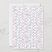 自転車モダン青と赤の誕生日 招待状 (裏面)