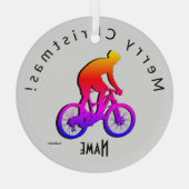 自転車ライダーオーナメント ガラスオーナメント (裏面)