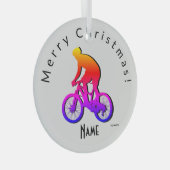 自転車ライダーオーナメント ガラスオーナメント (正面右)