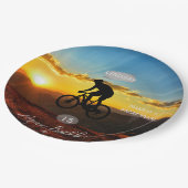 自転車ライダーバースデーパーティープレートHAMbyWG ペーパープレート (アングル)