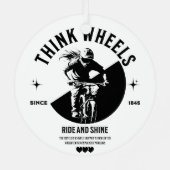 自転車ライダー用モノクロメタルオーナメント メタルオーナメント (裏面)