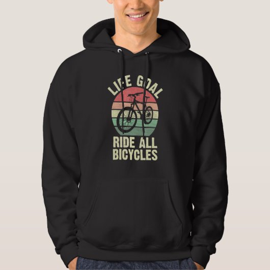 自転車ライフゴールサイクリストCycliのすべてのバイクに乗る パーカ (正面)