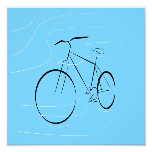 自転車ラインアートプリント フォトプリント            (正面)