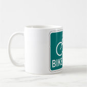 自転車ルート標識サイクリング路自転車道 コーヒーマグカップ (左)