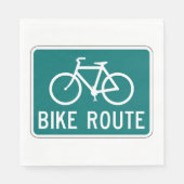 自転車ルート標識サイクリング路自転車道 スタンダードランチョンナプキン (正面)