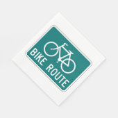 自転車ルート標識サイクリング路自転車道 スタンダードランチョンナプキン (角)