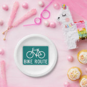 自転車ルート標識サイクリング路自転車道 ペーパープレート (パーティー)