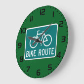 自転車ルート標識サイクリング路自転車道 ラージ壁時計 (傾斜)